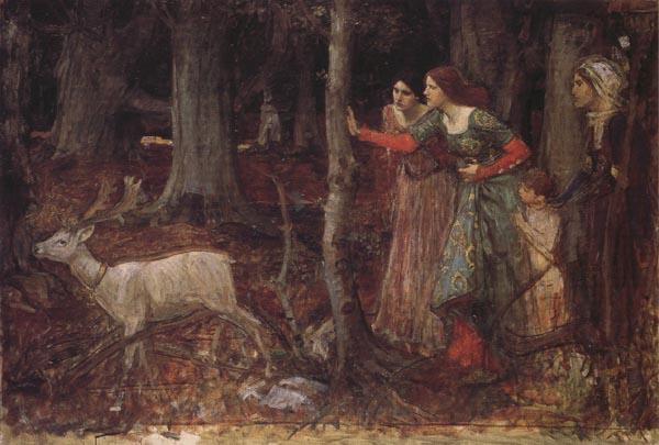 John William Waterhouse The Mystic Wood oil painting picture